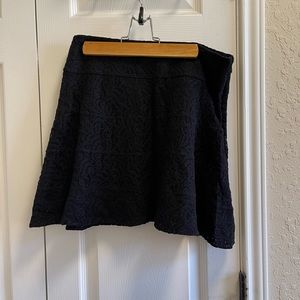 Black lace A-line skirt. Sz S